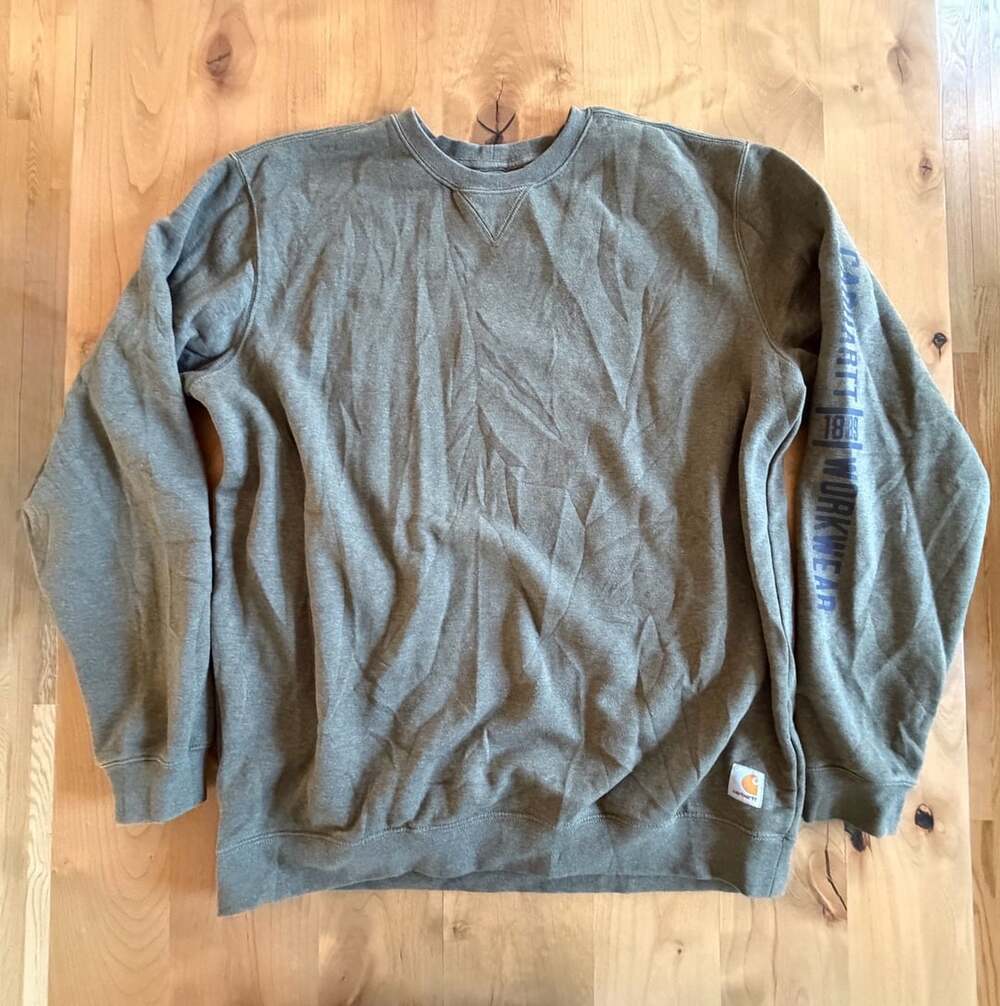 Carhartt Sweatshirt XL Tall Green Original Fit Crewneck